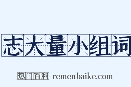志大量小组词是什么意思的图片